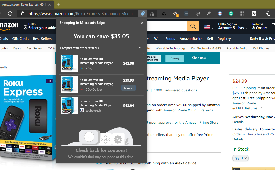 Microsoft brings new shopping tools to its Edge browser